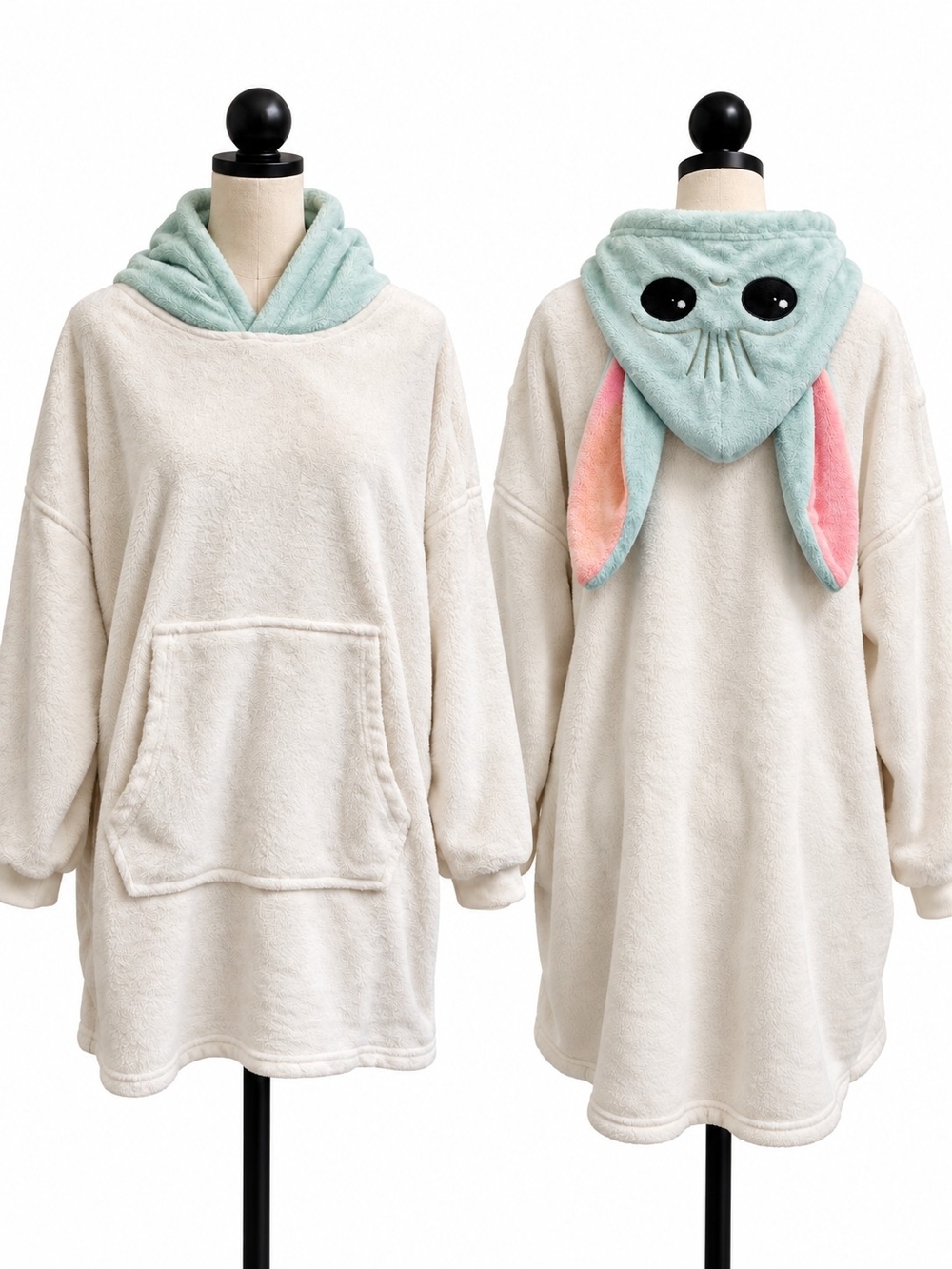 Star Wars Grogu Baby Yoda Plush Hooded Wearable Blanket One Size
